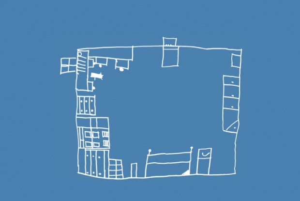 Grundriss ihres Zimmers, gezeichnet von Veronika Hammel