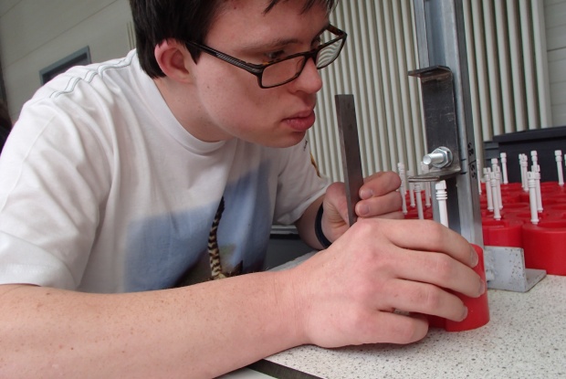 Martin Weser working in his dream job in a workshop , Photo: private