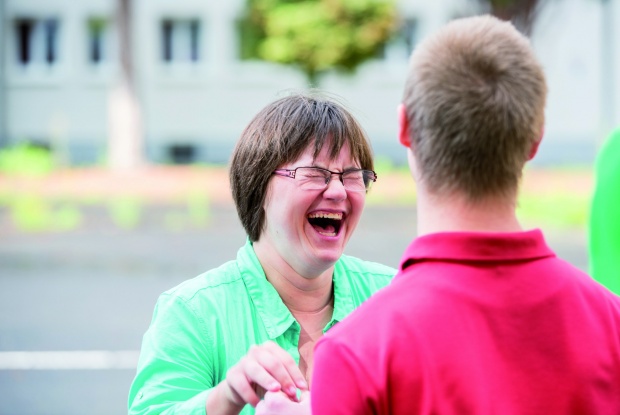 Anna-Lisa Plettenberg and Marc Lohmann laughing,Photo: Britt Schilling