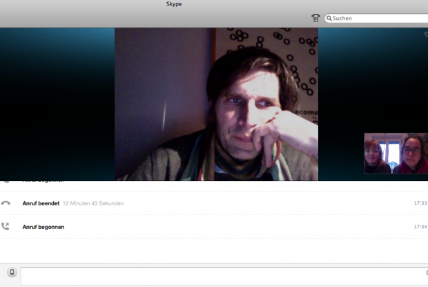 Skype-Sitzung mit Marcel Bugiel